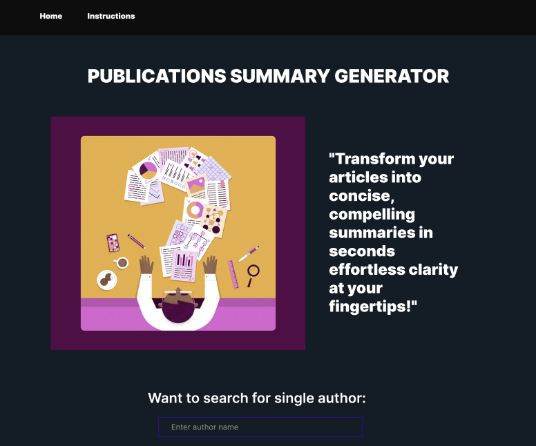 Publication-Summary-Generator